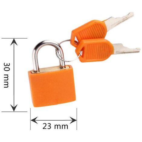 Set mit 3 Gepäckschlössern und 2 Schlüsseln, kleine Gepäckschlösser, Mini-Gepäckschlösser, Schlüsselschlösser für Rucksäcke und Koffer, Klebeschlösser (1/5)