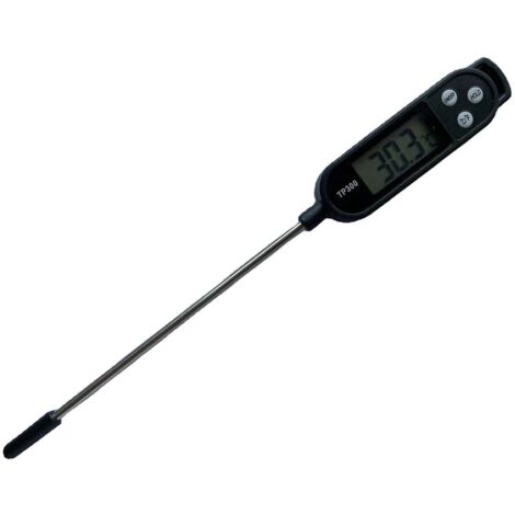 (Schwarz) Universelles digitales Küchenthermometer, Lebensmittelsonde mit hoher Präzision, kompaktes digitales Thermometer, Küchenutensilien (1/5)