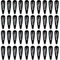 40 schwarze Metallhaarspangen, 5 cm große Schlaufen, für Kinderhaarspangen und Haaraccessoires für Mädchen.