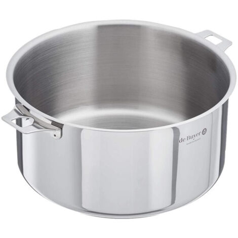 De Buyer - Casserole en inox MILADY TWISTY amovible - Diametre 24 cm -, Argent (1/3)