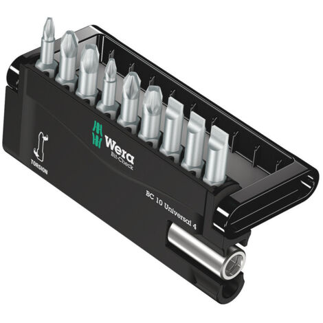 Kit embouts WERA Bit-Check Universal 4 10 pieces avec support universel (1/5)