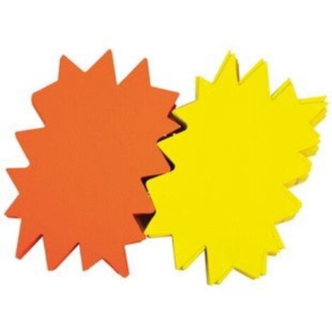 Étiquettes carton forme éclatée jaune/orange 24 x 32 cm Apli - Boîte de 25 (1/3)