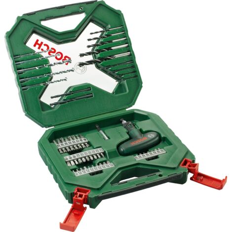 Bosch – Foret à métaux pour perceuse – Lot de 54 pièces – 6 mèches à métaux, 5 mèches pour bois, 5 mèches pour pierre – Porte-vis universel – 2607010610