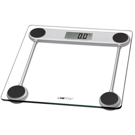 Pèse-personne numérique 150 kg – Verre de sécurité – Écran LCD – Alimentation pile CR 2032 – Pieds antidérapants – Clatronic
