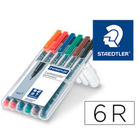 STAEDTLER Folienstift Lumocolor 318 WP6 0,6mm sort. 6 St./Pack. (1/2)