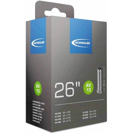 Chambre à air VTT Schwalbe AV13, valve 40 mm automatique, 26 pouces (1/3)