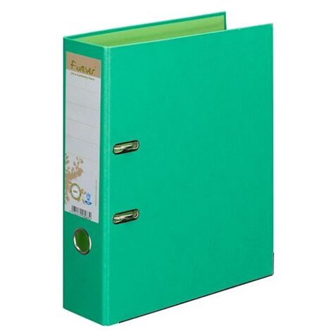 Classeur à levier carton recyclé Exacompta Forever dos 8 cm bicolore vert (1/2)