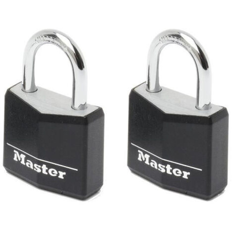 MASTERLOCK Lot de 2 cadenas aluminium 30mm couverture vinyle