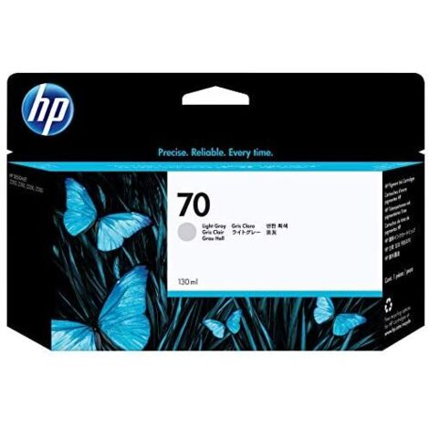 HP 70 130-ml blekkpatron med Vivera-blekk, lys grå cartouche d'encre 1 pièce(s) Original