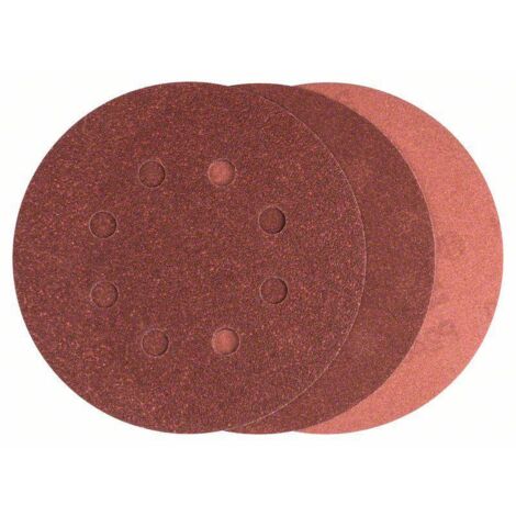 Bosch – Lot de 25 disques abrasifs 125 mm – Assortiment grains 80/120/240 – Pour ponçage bois, métal et pierre – Système auto-agrippant