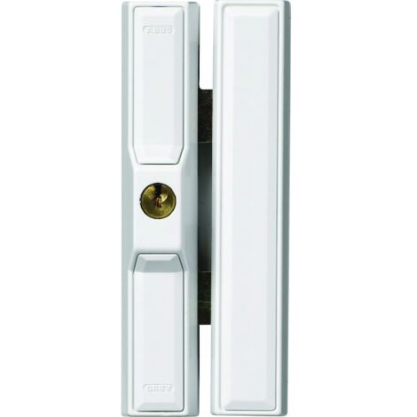 Abus – Verrou de fenêtre à cylindre blanc – Double pêne à crochet – Résistance mécanique 1 tonne – Compatible PVC et aluminium - FTS88