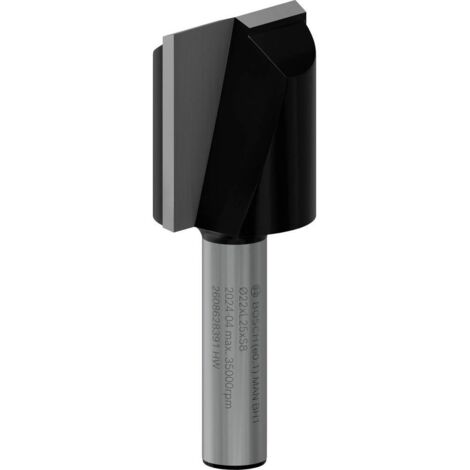 Bosch – Fraise pour défonceuse 22 mm – Diamètre tige 8 mm – Longueur 56 mm – Carbure de tungstène pour bois dur – 2608628391 (1/6)