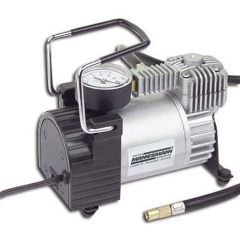 Brüder Mannesmann – Compresseur de voiture 12V 10 bars – 4 buses incluses – Portable et léger – Idéal pour pneus et objets gonflables (1/5)