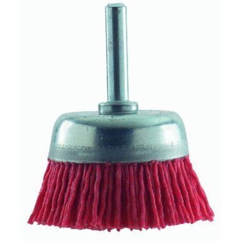 Bosch 2609256525 Brosse boisseau pour Perceuse Fils nylon et abrasif corindon G80 6 x 75 mm