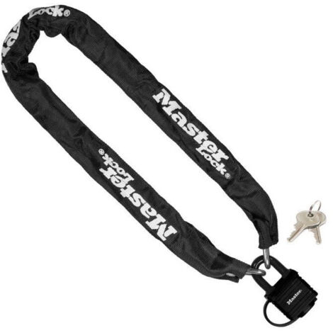 MASTER LOCK - Antivol chaine en acier de 90cm x 6mm avec cadenas 40mm