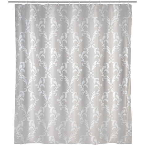Wenko 20048100 Rideau de Douche en Textile Baroque Anti Moisissure 180x200 cm (1/10)