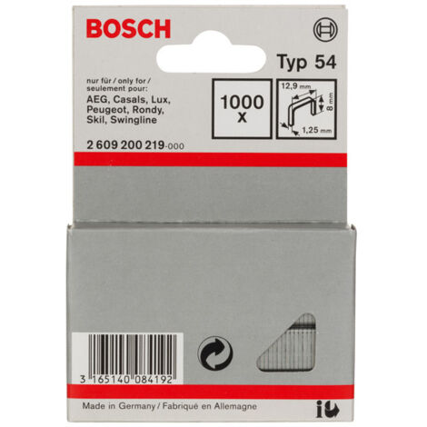 Attache plate pour fil plat type 54, 12,9 x 1,25 x 8 mm, pack de 1000