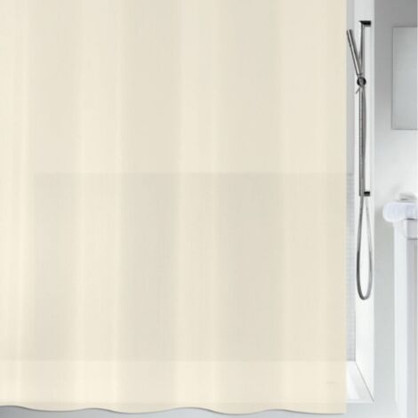 Rideau de douche PEVA BIO 180x200cm Beige Sable Spirella (1/3)