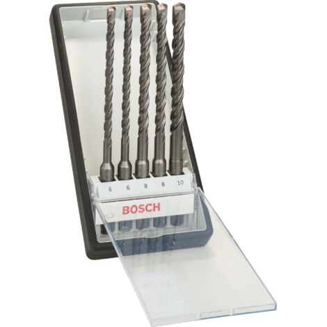 Bosch – Jeu de marteaux perforateurs SDS plus-5 – 5 pièces – Forets béton 6-10 mm – Précision PGM pour forage exact – Compatible avec SDS plus (1/8)