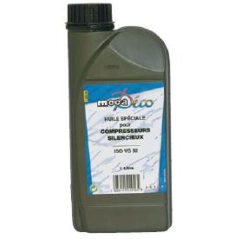 Mecafer – Huile minérale pour compresseur silencieux 1 litre – Viscosité ISOVG32 – Application aérographie et maquettisme – Performance optimale