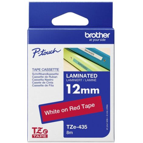 Brother TZe, TZ TZe-435 Couleur de ruban: rouge Couleur de police:blanc 12 mm 8 m (1/4)