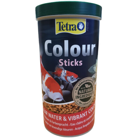 Tetra Pond Color Color Sticks, Aliments pour poissons d'tang, 1 L