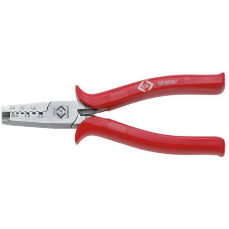 C.K 430005 Pince à sertir pour embouts de câble 0.25 à 2.5 mm² (1/3)