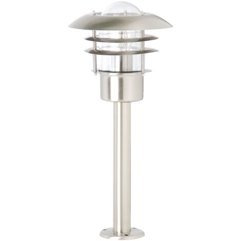 BRILLIANT lampe Terrence lampadaire d'extérieur 50cm acier inoxydable  1x A60, E27, 60W, adapté aux lampes standard (non incluses)  Échelle A ++ à E  Classe de protection IP: 44 - étanche aux