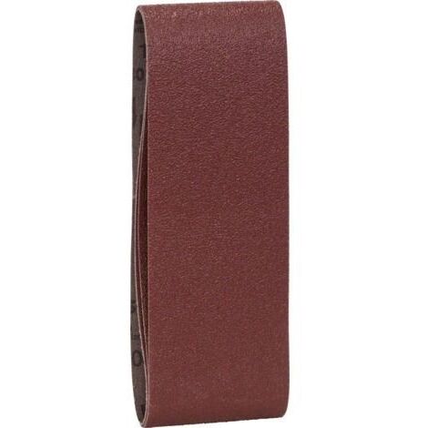 Bosch Set de 3 bandes abrasives pour ponceuses à bande, qualité rouge (1/2)