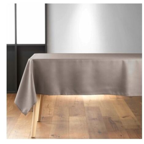 Nappe rectangle "Essentiel" - Taupe - 140 x 300 cm - Livraison gratuite (1/3)