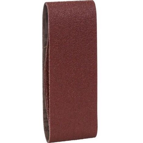 BOSCH 2609256204 Set de 3 bandes abrasives pour ponceuses à bande, qualité rouge (1/2)