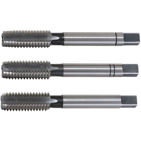 Jeu de tarauds à main KS TOOLS HSS - Ebaucheur-Intermédiaire-Finisseur - M7 x 1 mm - 3 pcs - 331.0070