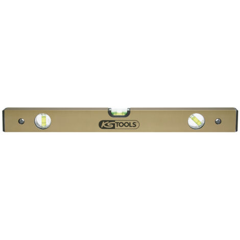 KS Tools - Niveau rectangulaire en aluminium anodisé 3 fioles, L.500 mm - 204.5500