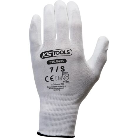 Gant maille fine MICRO, blancs, 12 paires 7 KS Tools 12 pièces (1/3)