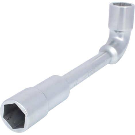 Ks Tools – Clé à pipe débouchée 27mm – Acier chrome vanadium – Tête coudée 90° pour accès restreint – Finition satinée durable – 6 pans