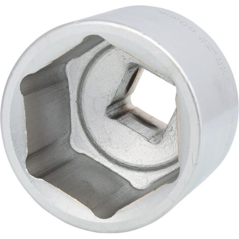 Kstools – Douille 6 pans courte 60mm – Acier chrome vanadium – Finition satinée – Système FlankTraction pour maintien optimal