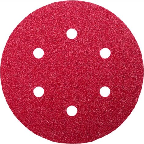 Feuille abrasive pour ponceuse excentrique avec bande auto-agrippante, perforé Bosch Accessories 2609256A31 Grain 80 (Ø