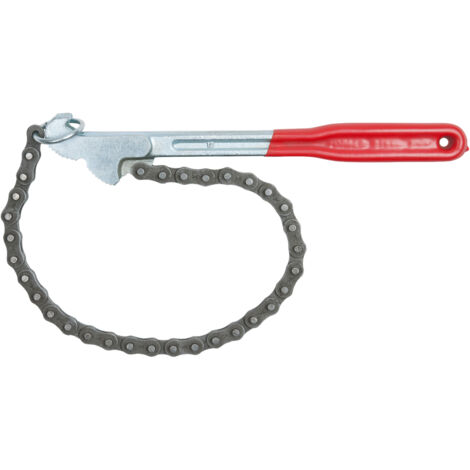 Kstools – Clé à chaîne 160 mm – Acier chrome vanadium extra-fin – Longueur 300 mm – Prise solide pour plomberie – Pour tuyaux jusqu'à 160 mm