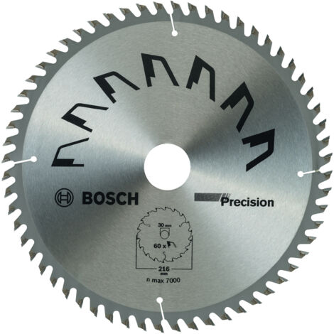 Bosch 2609256935 Précision Lame de scie circulaire 60 dents carbure Coupe nette Diam... (1/2)