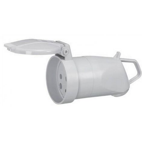 Legrand – Prise de courant étanche 20A IP44 – 4 alvéoles pour environnements humides – Plastique – Installation en saillie (1/4)