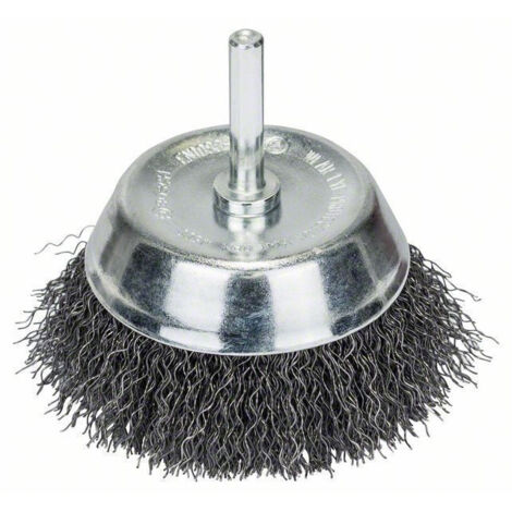 Brosse boisseau pour perceuses, à fils ondulés 75 mm /Ø6 mm Bosch 2607017123 (1/3)