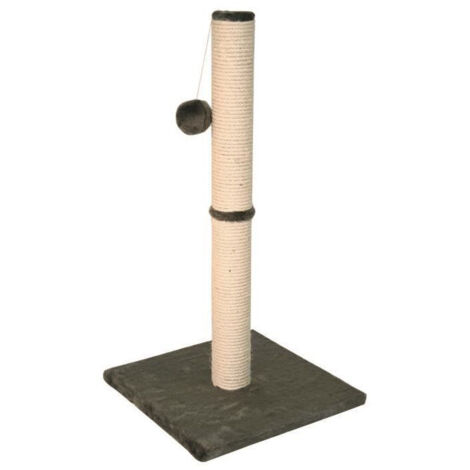Les Tendances – Griffoir tube à gratter Opal Maxi 78cm – Base 38x38cm – Diamètre 9cm – Sisal gris – Pour chat (1/10)