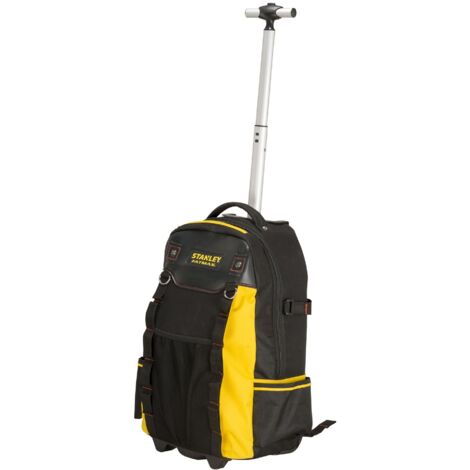 Stanley – Sac à dos porte-outils à roulettes 36 x 23 x 54 cm – Nylon 600D ultra résistant – Roues robustes pour sols rugueux – 179215