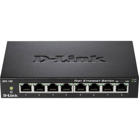 Switch réseau D-Link DES-108 8 ports 100 MBit/s (1/3)
