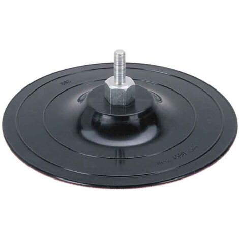 Wolfcraft – Plateau pour perceuse 2223000 – Piston rond 8mm – Ø125mm – Compatible disques abrasifs pour ponçage bois et métal (1/4)