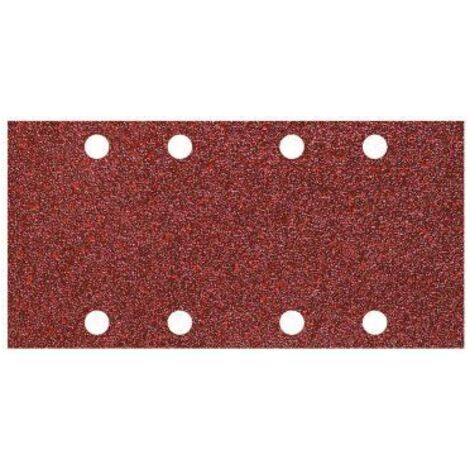 Jeu De 10 Feuilles Abrasives Adhesives Corindon Grain 40 93x185mm 1766000  - Wolfcraft (1/4)