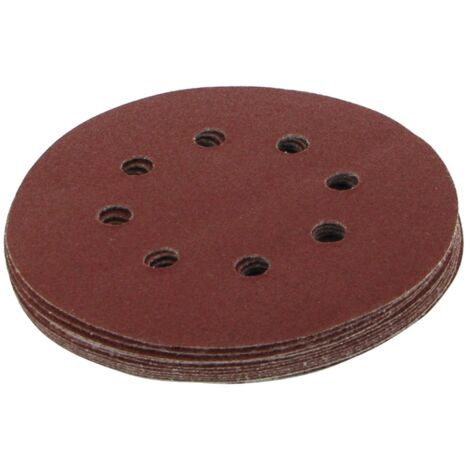 Silverline – Disques abrasifs perforés auto-agrippants 125 mm grain 240 – Lot de 10 disques pour ponçage bois et métal – 206505 (1/5)