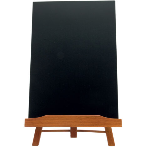 Chevalet de table - ardoise A4 incluse - Bois avec finition acajou laqué-36x22cm - Securit (1/2)