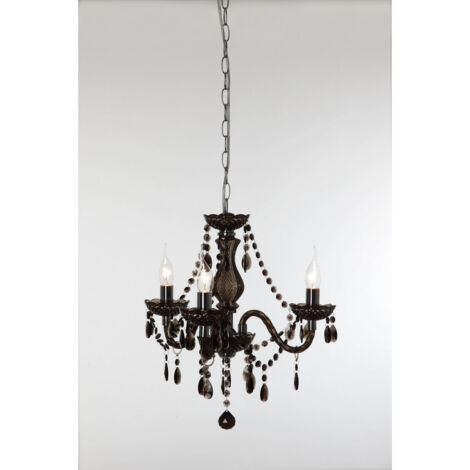 Lustre baroque, Lustre baroque 3 Lampes Noir en Acrylique, TRIO (1/3)