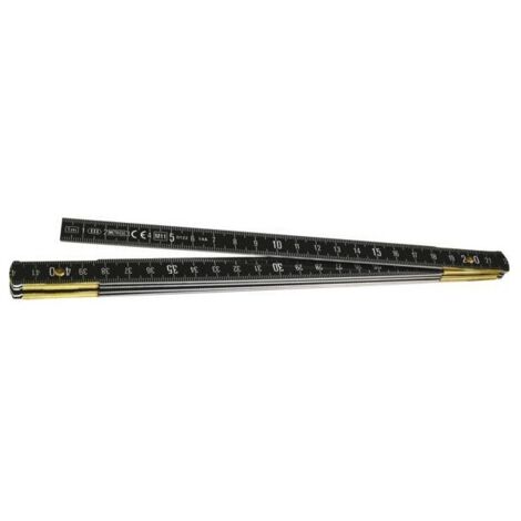 Metre Pliant En Alu Noir Oxyde 2 M - Metrica (1/2)